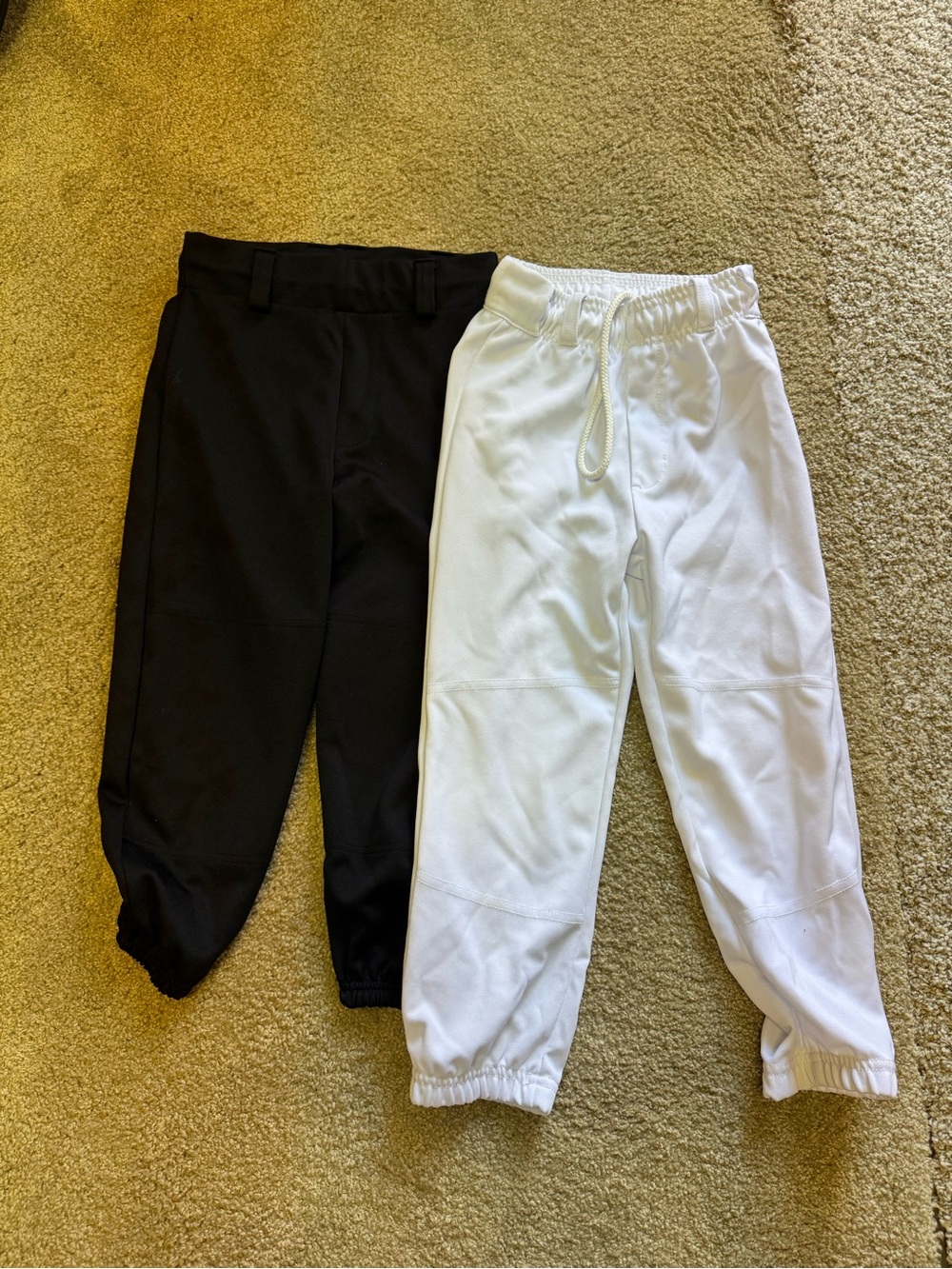 Baseball/softball youth M Black and White Elastic Waist Jogger Pants